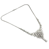 18K White Gold Natural Diamond Necklace