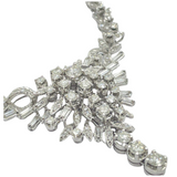 18K White Gold Natural Diamond Necklace