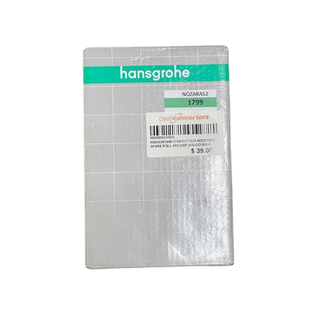 Hansgrohe AddStoris 6-inch Roll Holder without Cover in Matte Black, 41771670