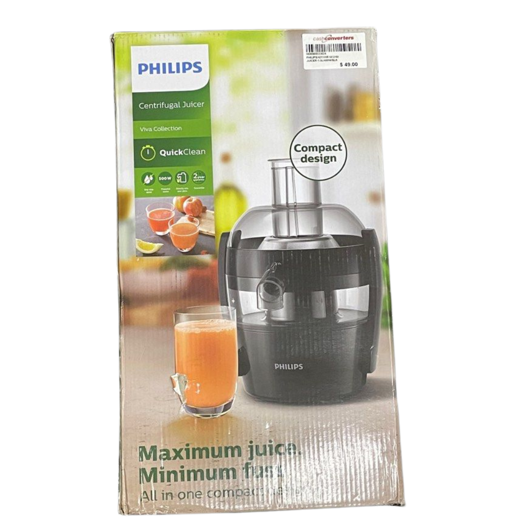 Philips Viva Collection HR1832/00 - Juicer, 500W, Plastic Jar, Stainless Steel Blade, Black