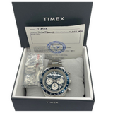 Timex Q Timer Inspired 40mm Quartz Chronograph Blue Dial Watch
