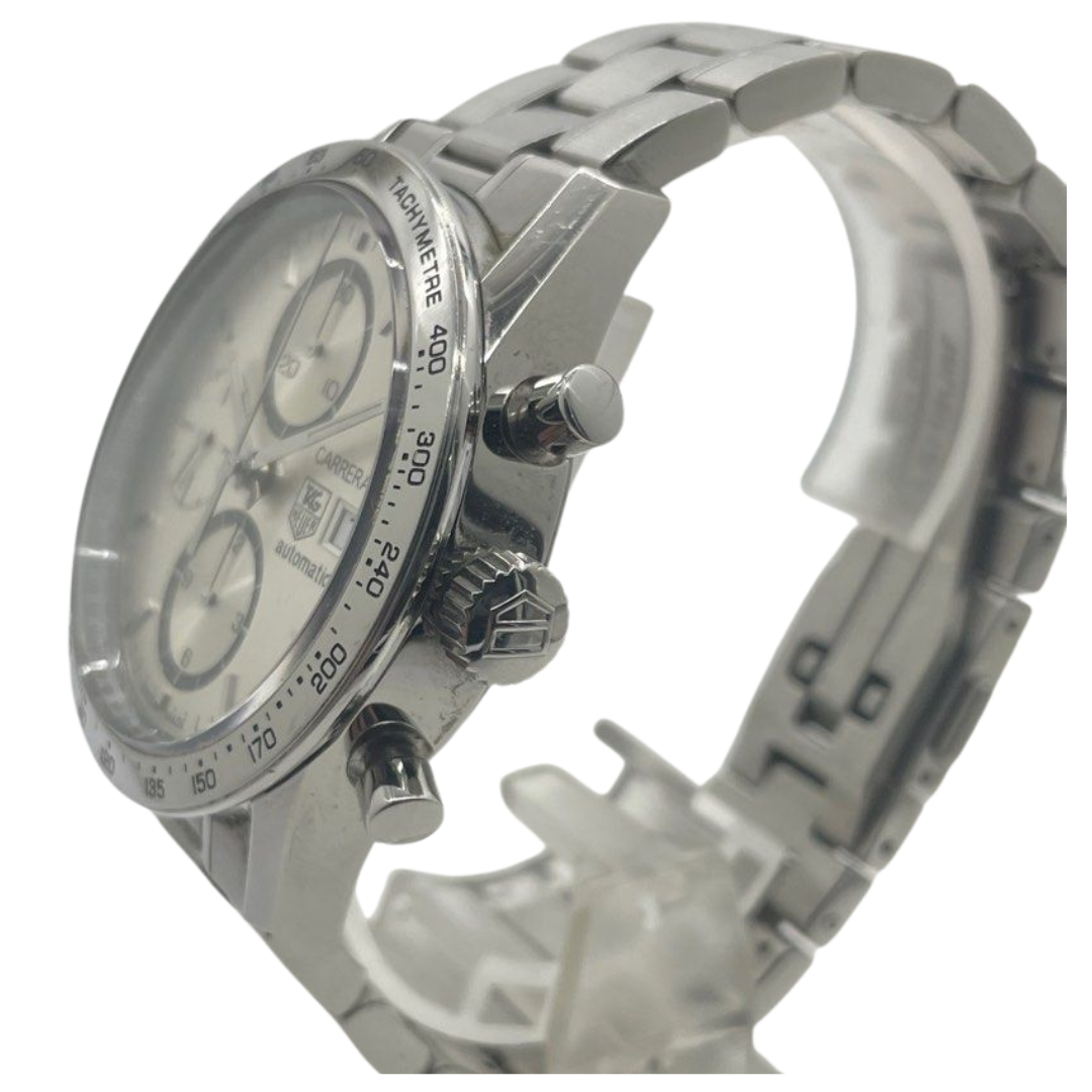 Tag Heuer Calibre 16 41mm Automatic Chronograph Silver Dial Watch