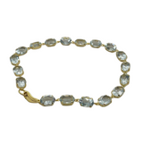 18K Yellow Gold Natural Aquamarine Bracelet
