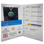 PT900 Natural Black Opal & Diamond Pendant