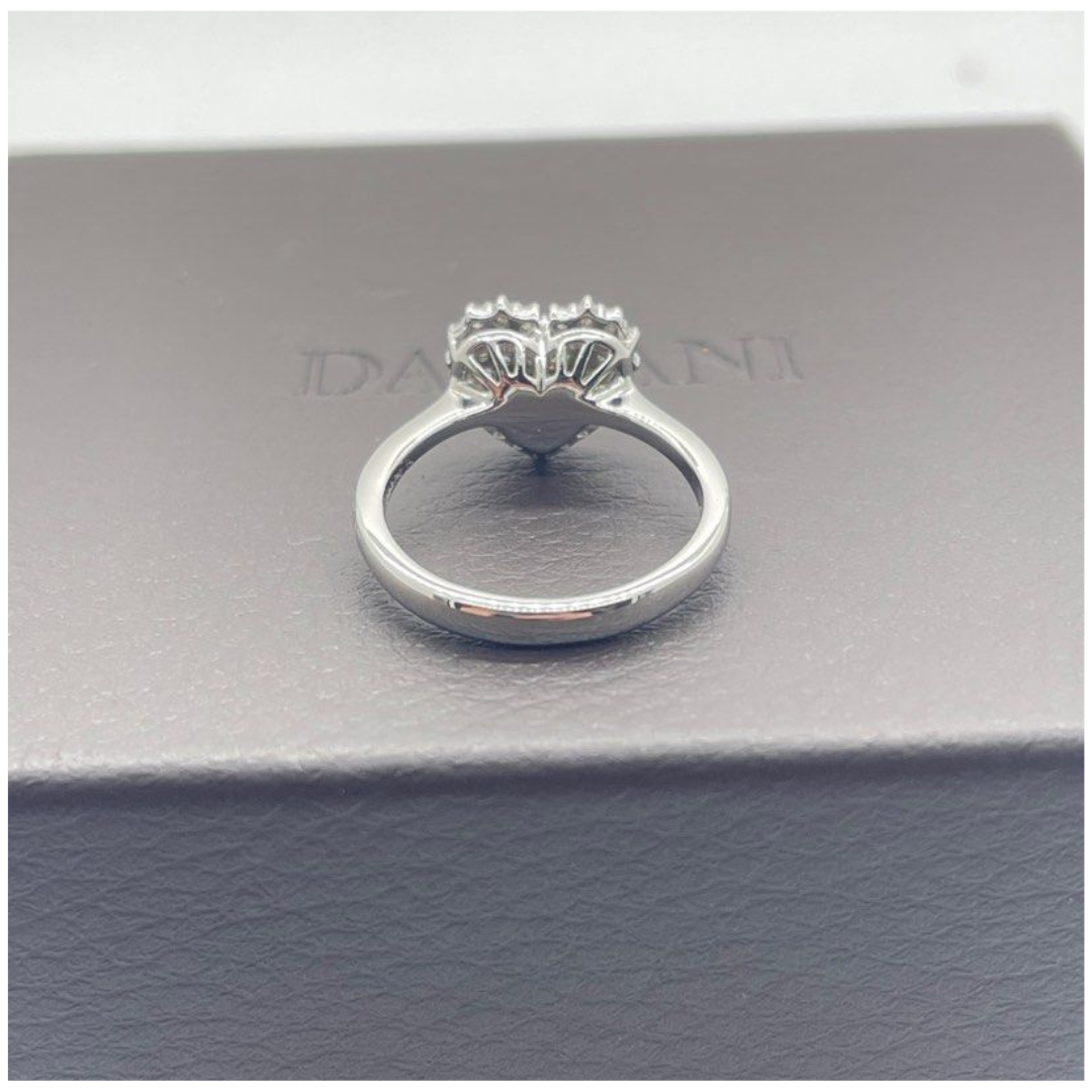 Damiani 750 White Gold Diamond Heart Ring