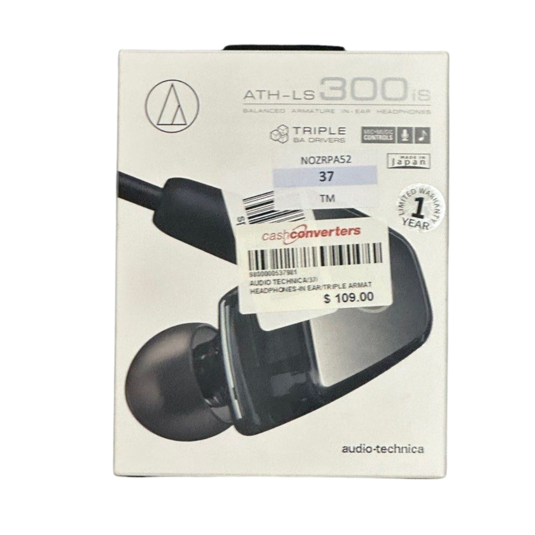 AUDIO-TECHNICA In-Ear Triple Armature Driver Headphones With In-Line Mic and Control