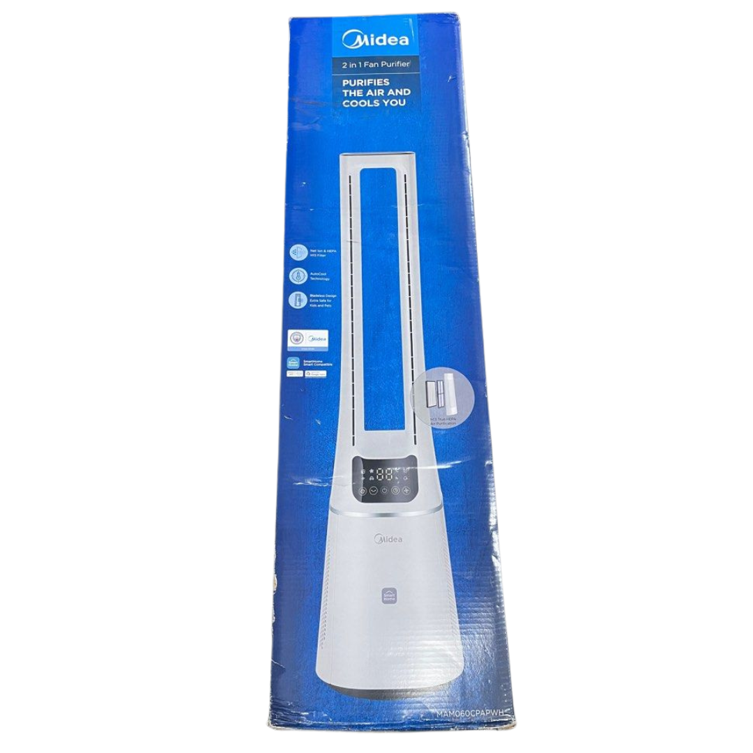 Midea MAM060CPAPWH DC Motor Bladeless Fan with Air Purifier