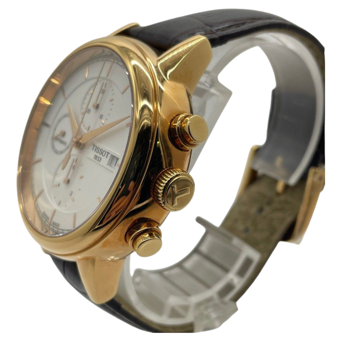 Tissot T-Classic 42mm Automatic Chronograph White Dial Watch