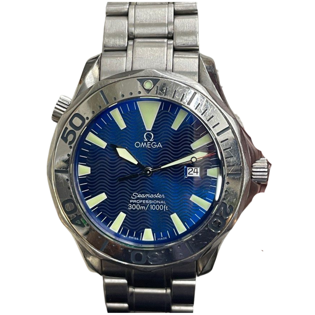 Omega Seamaster Professional 300M 41mm Quartz Blue Dial Watch