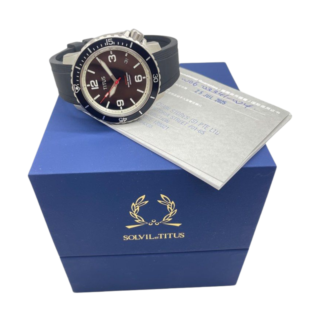 Solvil ET Titus The Cape 42mm Automatic Black Dial Watch
