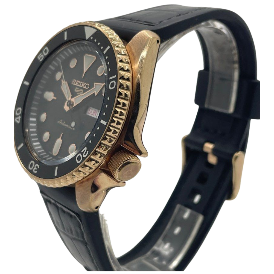 Seiko 5 Sports SRPD76K1 42.5mm Automatic Black Dial Silicon Strap Watch