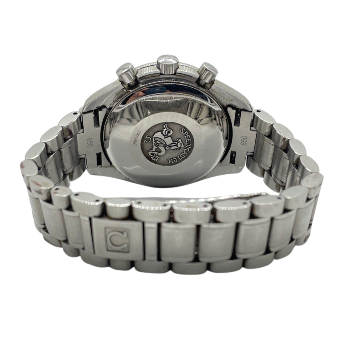 Omega Speedmaster Triple Date 39mm Automatic Chronograph Silver Dial Watch