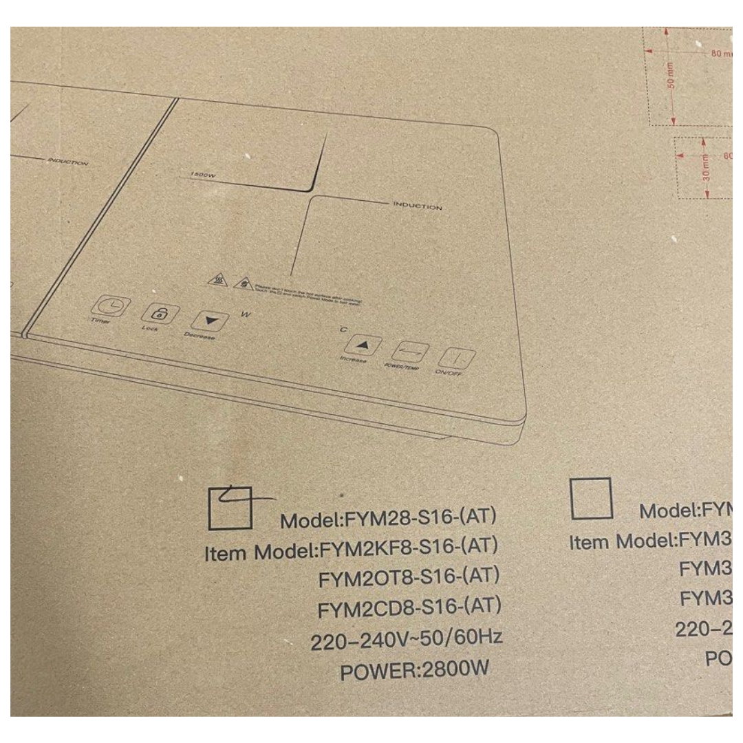 AMZCHEF Double Induction Hob, Induction Cooker FYM28-S16