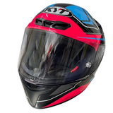 KYT TT-Course Overtech Black Fuxia Full Face Motorcycle Helmet, L size