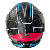 KYT TT-Course Overtech Black Fuxia Full Face Motorcycle Helmet, L size