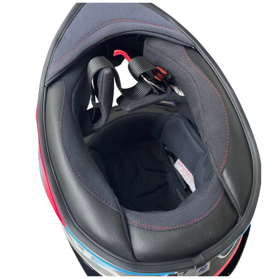 KYT TT-Course Overtech Black Fuxia Full Face Motorcycle Helmet, L size