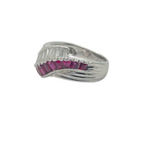 PT900 Natural Ruby & Diamond Ladies Ring