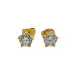 20K Yellow Gold Natural Diamond Earring
