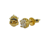 20K Yellow Gold Natural Diamond Earring