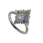 PT900 Un-Heated Natural Blue Sapphire & Diamond Ladies Ring (GIA Cert)