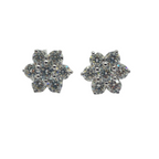 18K White Gold Natural Diamond Earring
