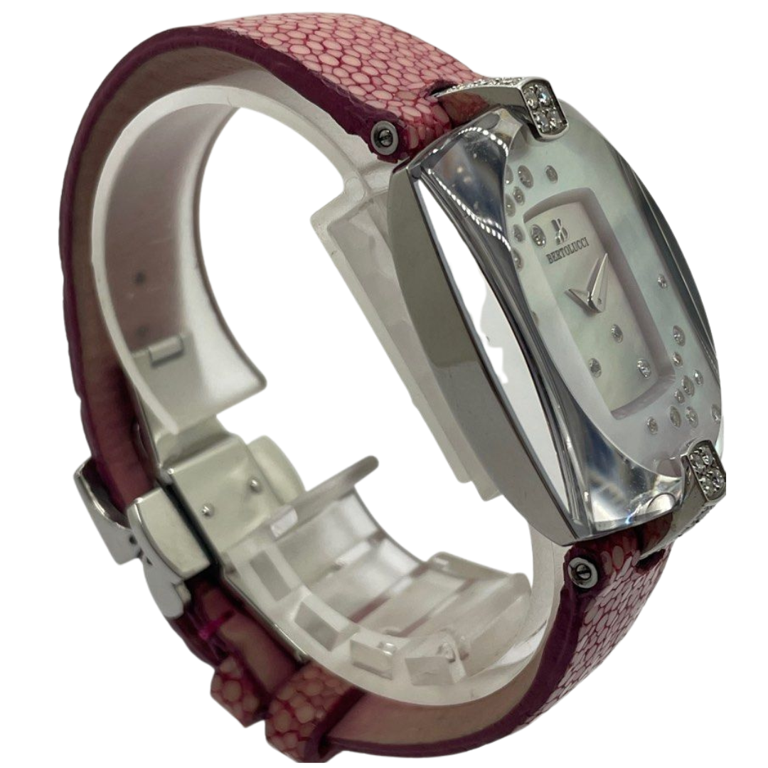 Bertolucci Doppia 28mm Diamond Quartz Mother of Pearl Dial Watch