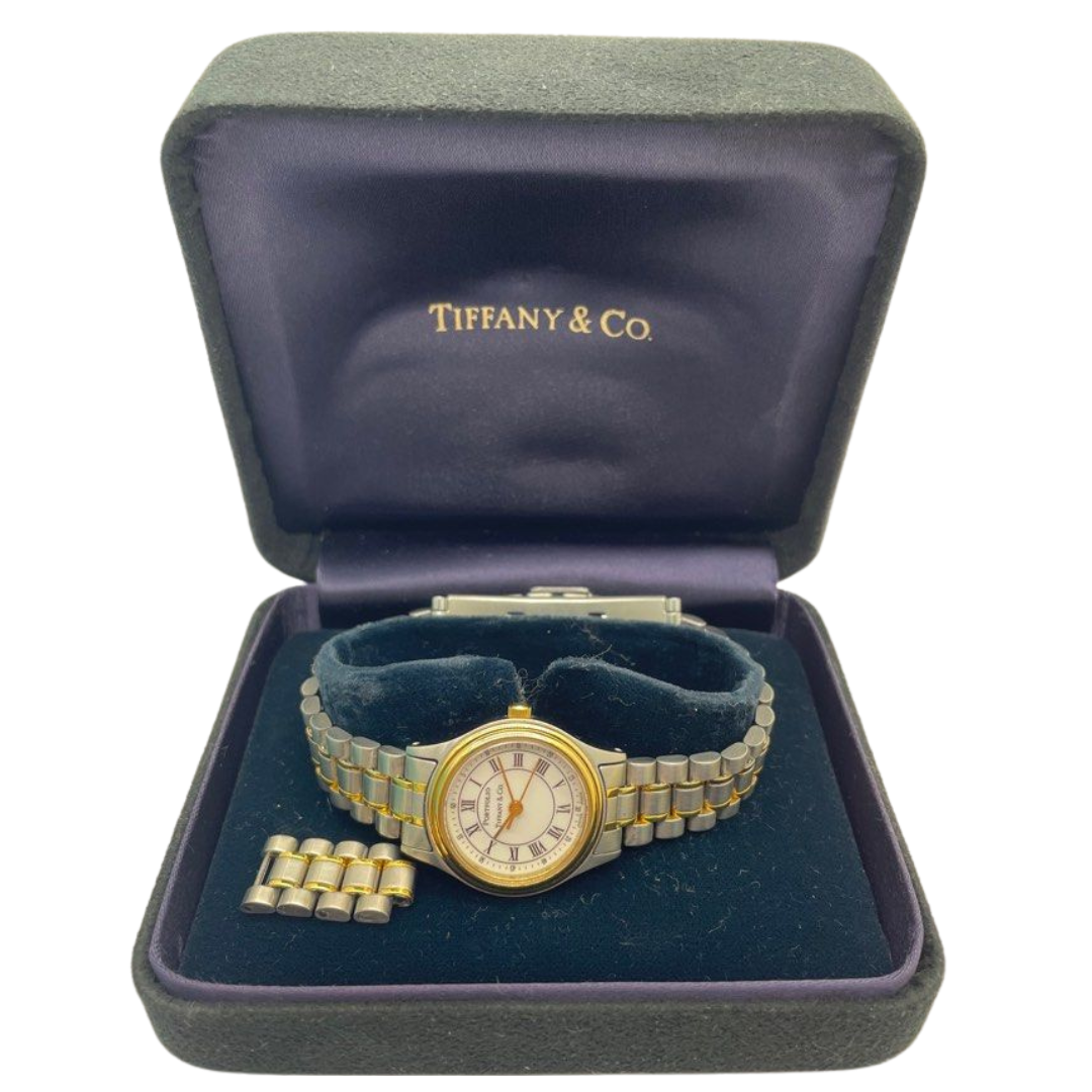Tiffany & Co Portfolio 25mm Quartz White Dial Watch
