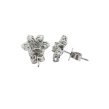 750 White Gold Natural Diamond Earring