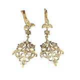 18K Yellow Gold Peranakan Intan Earring vintage