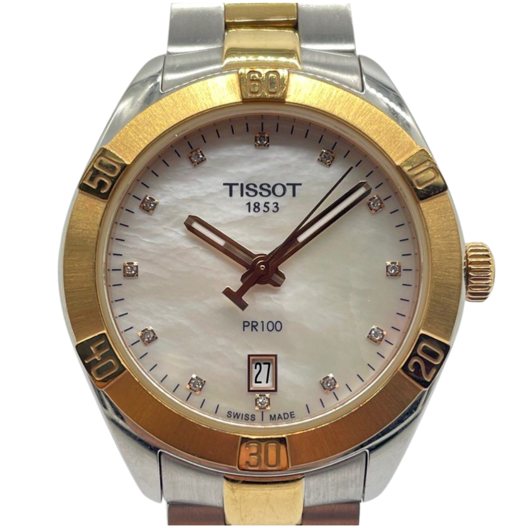 Tissot PR 100 Sport Chic 36mm Quartz Mother of Pearl Dial Watch