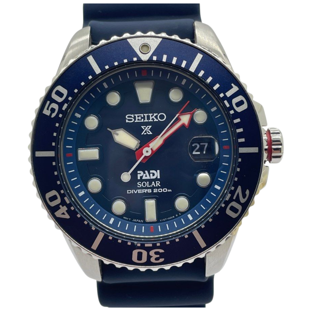 Seiko Padi Prospex Solar Divers 200m 43.5mm Blue Dial Watch