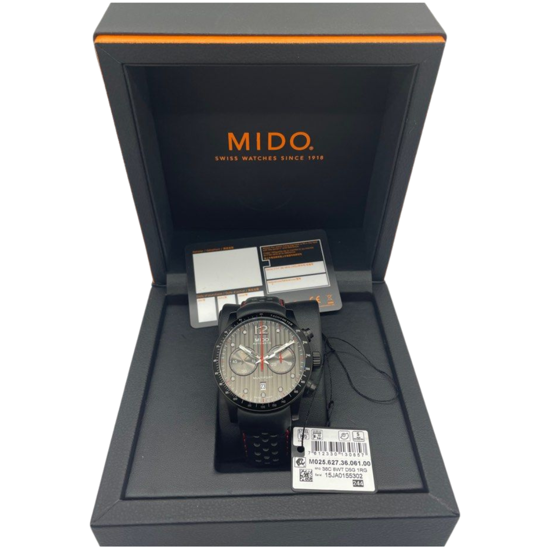 Mido Multifort 44mm Chronograph Automatic Black Dial Watch