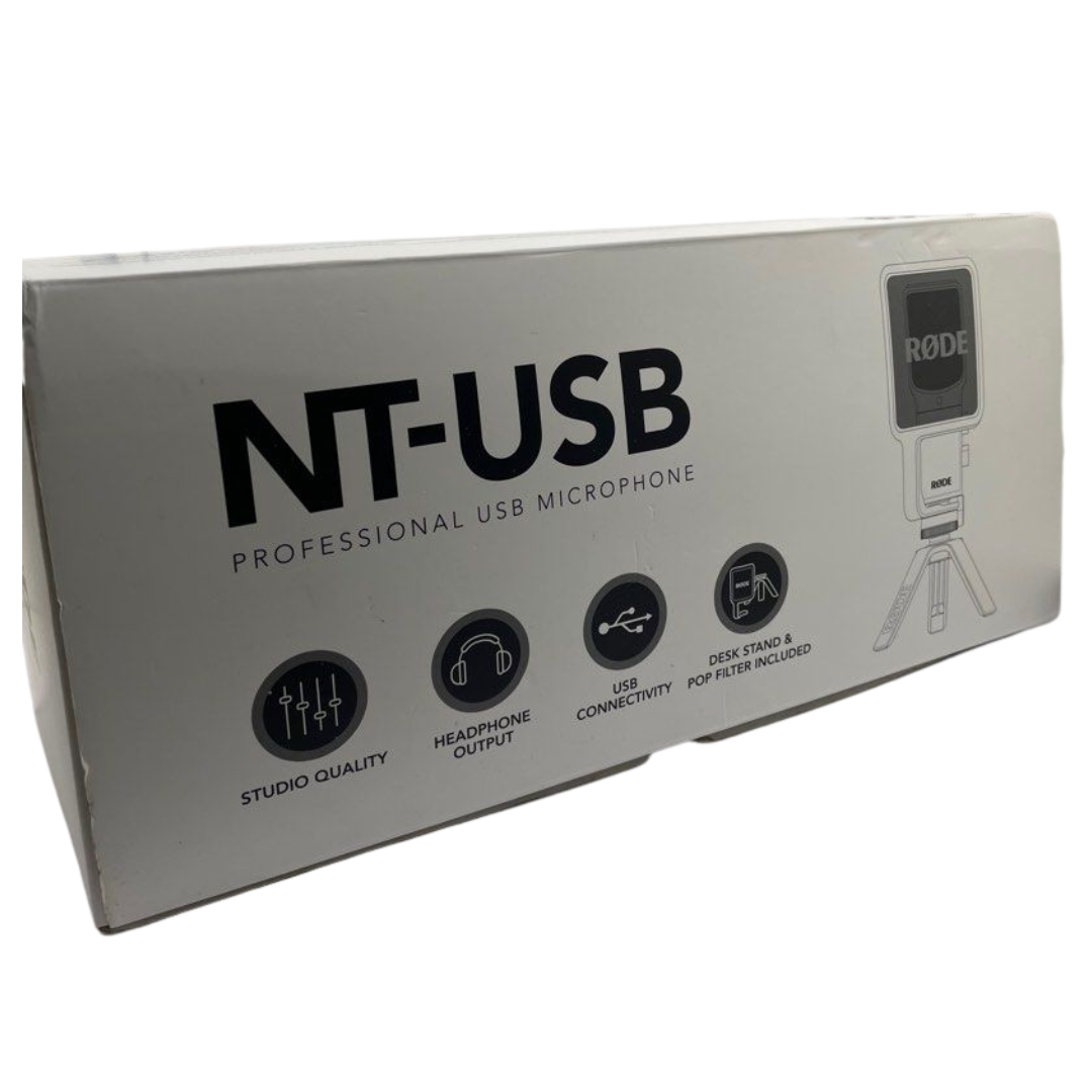 RØDE NT-USB Professional-Grade USB Condenser Microphone For Recording Studio Quality Audio Directly To A Computer Or Mobile Device, Black