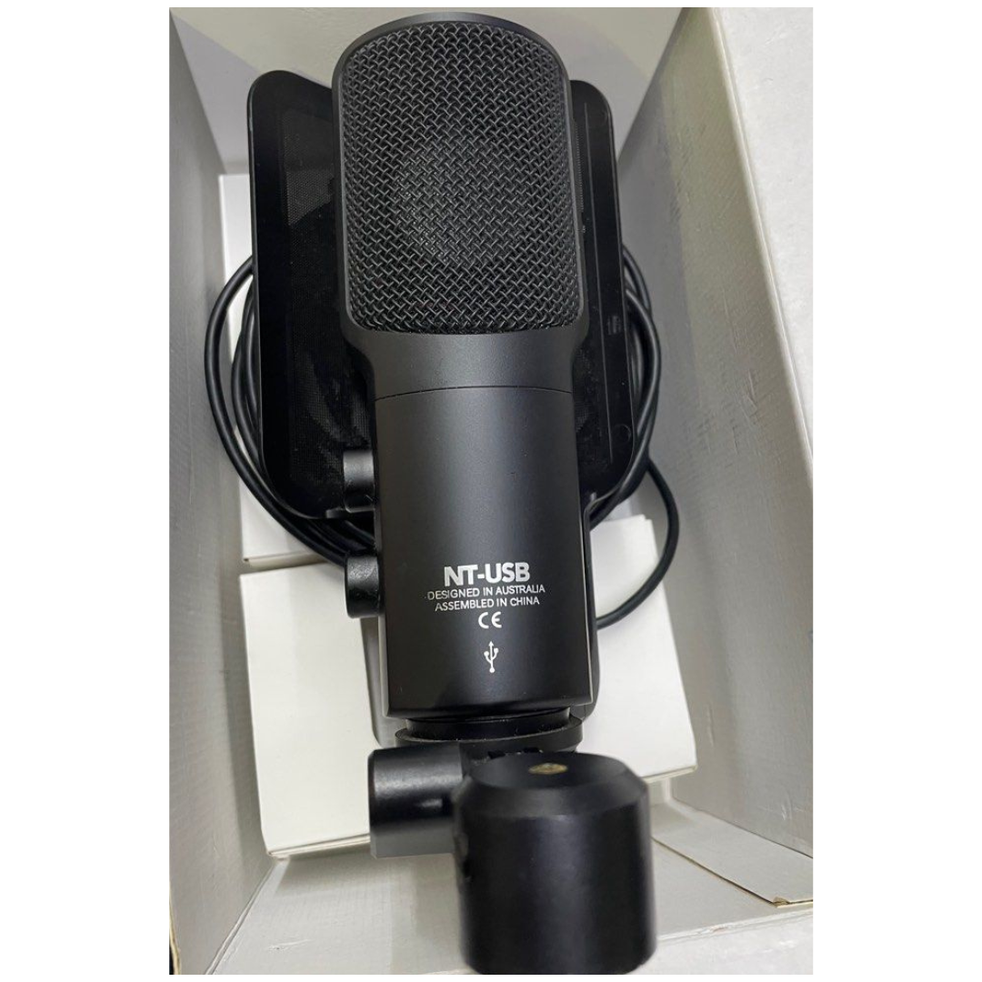 RØDE NT-USB Professional-Grade USB Condenser Microphone For Recording Studio Quality Audio Directly To A Computer Or Mobile Device, Black