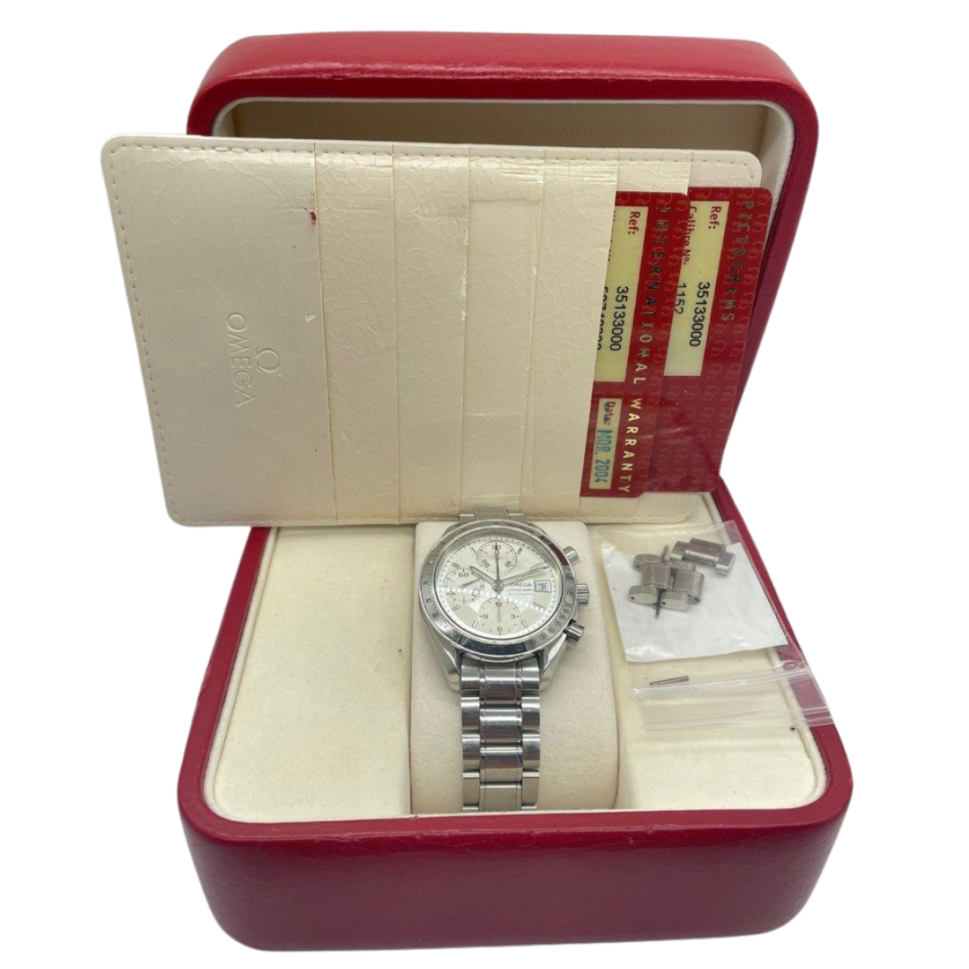 Omega Speedmaster 39mm Automatic Chronograph Silver Dial Watch Secondary image