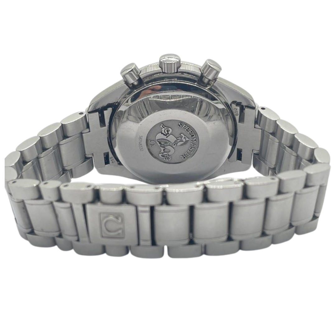 Omega Speedmaster 39mm Automatic Chronograph Silver Dial Watch