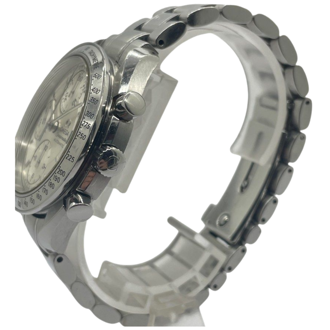 Omega Speedmaster 39mm Automatic Chronograph Silver Dial Watch