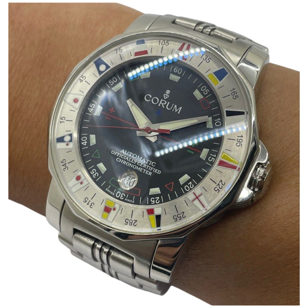 Corum Admiral’s Cup 43mm Automatic Steel Black Dial Watch 982.630.20