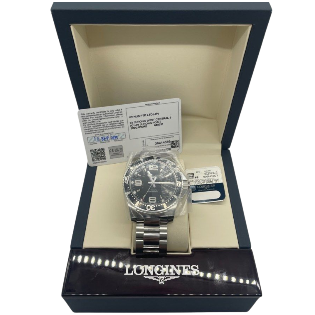 Longines HydroConquest 44mm Automatic Black Dial Watch