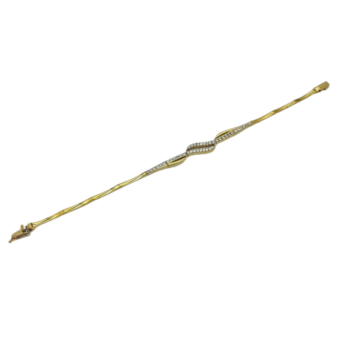 750 Yellow Gold Natural Diamond Bracelet