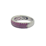 18K White Gold Natural Ruby & Diamond Ring