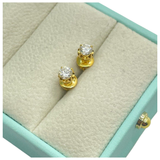 850 Yellow Gold Natural Diamond Earring