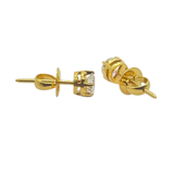 850 Yellow Gold Natural Diamond Earring