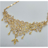 18K Yellow Gold Peranakan Intan Necklace