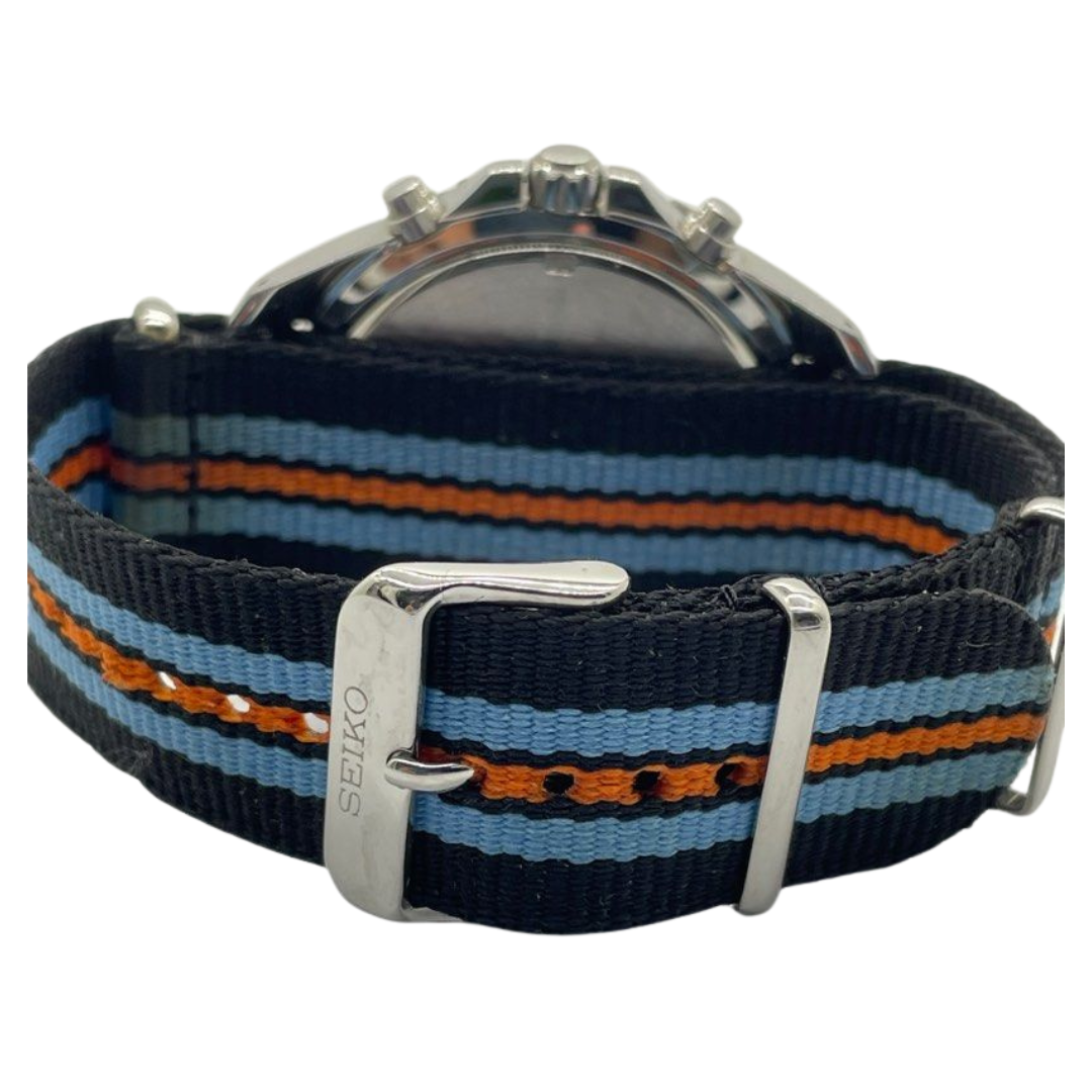 Seiko Criteria Chronograph Quartz 43mm Blue Dial Watch