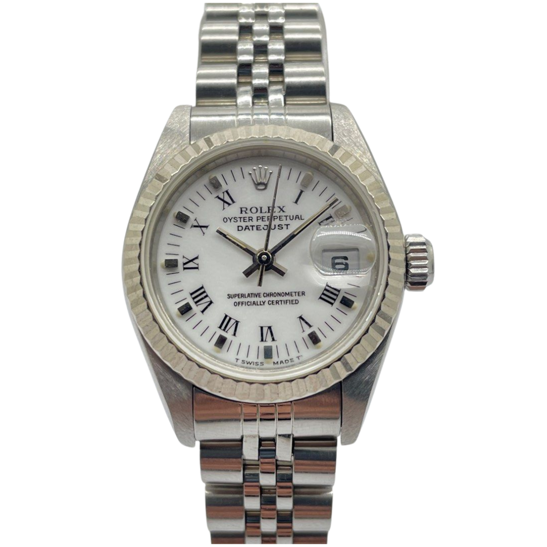Rolex Datejust 69174 26mm Automatic White Roman Dial Watch