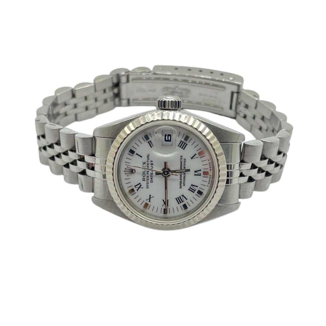 Rolex Datejust 69174 26mm Automatic White Roman Dial Watch