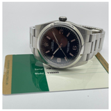 Rolex Oyster Perpetual 116000 36mm Automatic Black Dial Pink Index Watch w/Card