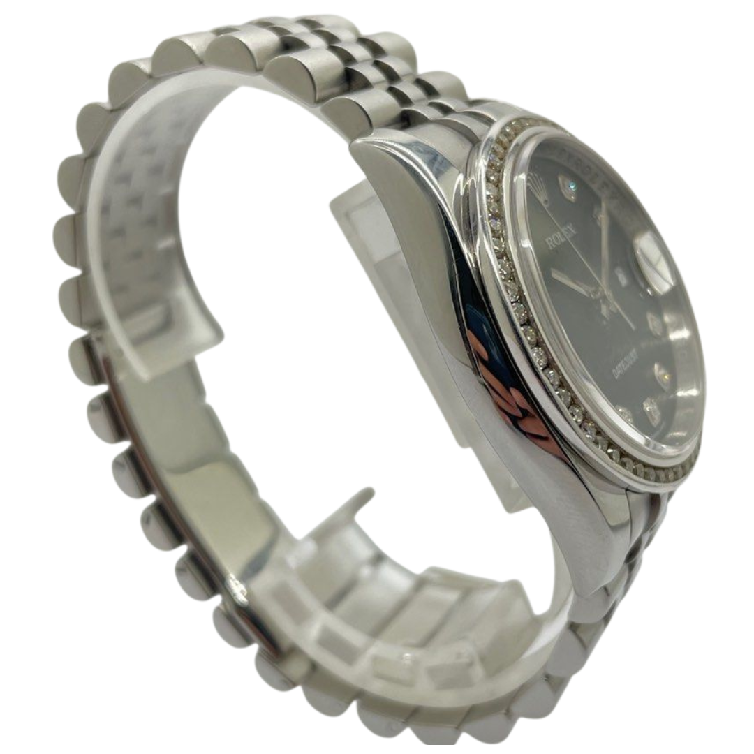 Rolex Datejust 116234 36mm Black Computer Diamond Dial Automatic Watch