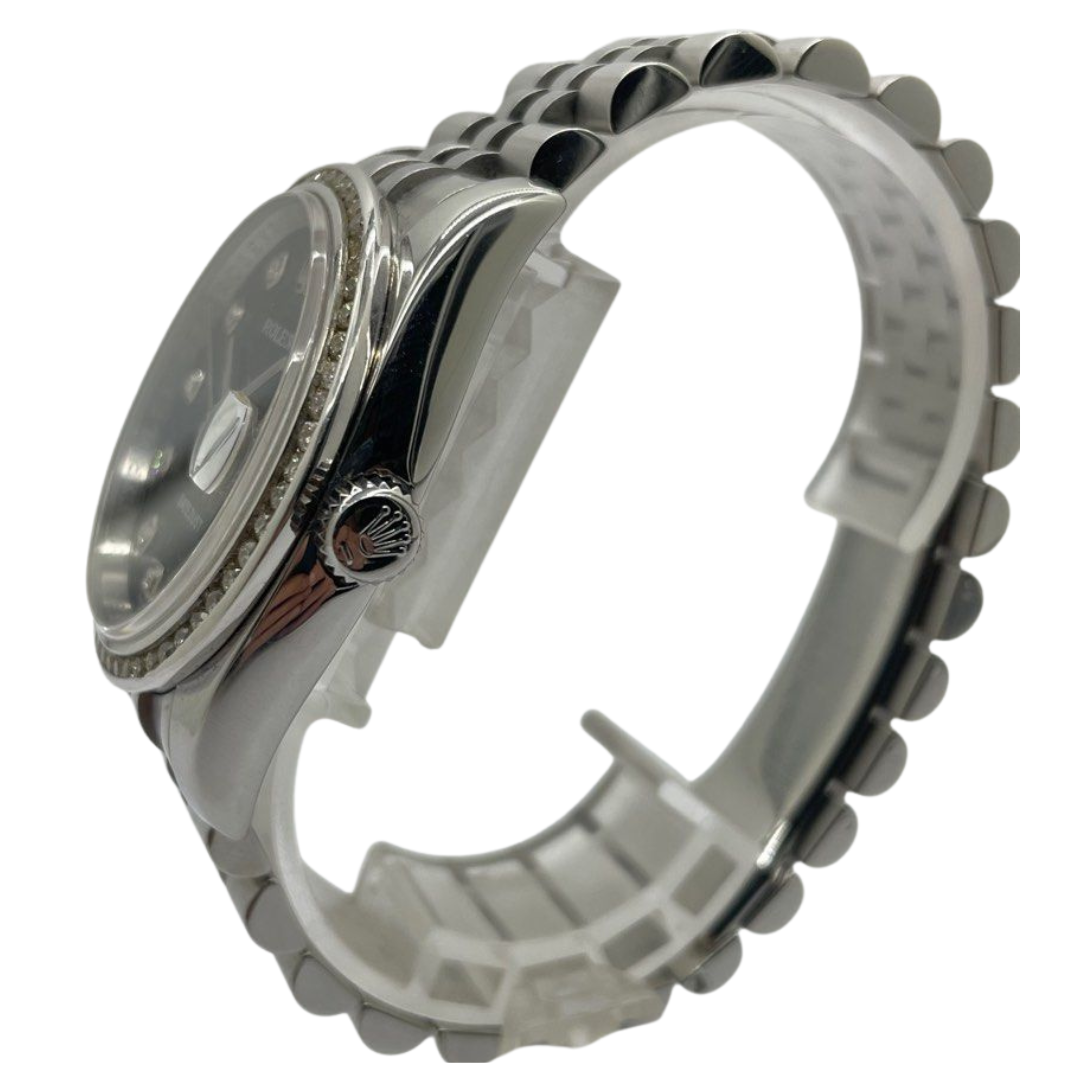 Rolex Datejust 116234 36mm Black Computer Diamond Dial Automatic Watch